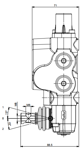 Distributeur Hydraulique Monobloc 45 L Min Centre Ouvert Uniquement 1